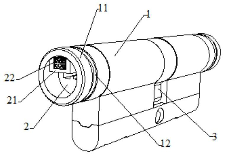 Outer handle connecting structure and intelligent lock head assembly
