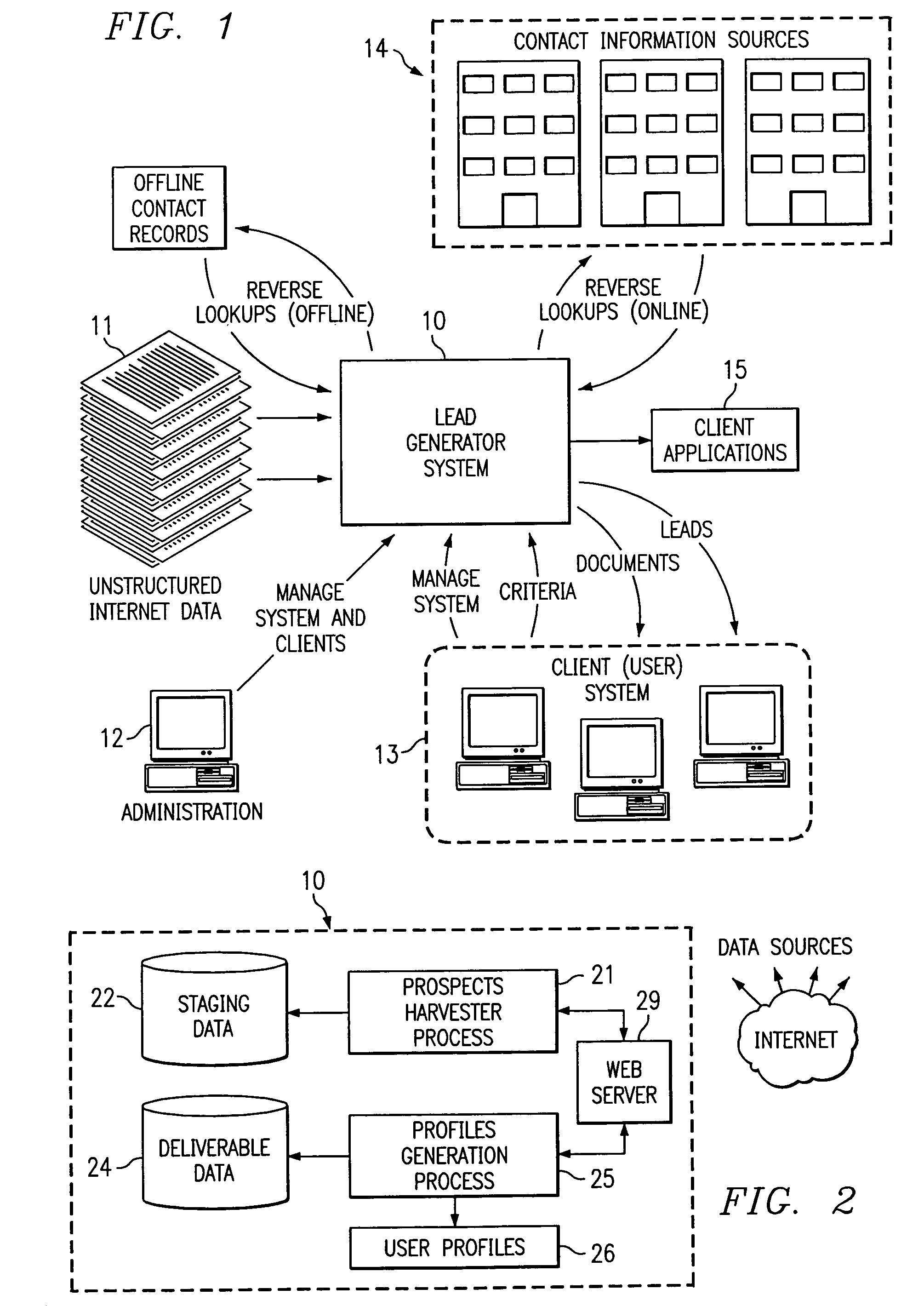 Web-based system and method for archiving and searching participant-based internet text sources for customer lead data