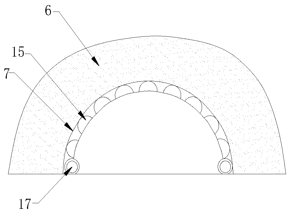 Space joint support structure and support method for water-rich broken strata tunnel