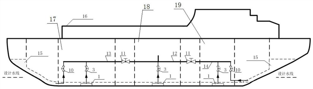 Nuclear island water intake and drainage redundancy protection system for nuclear energy floating platform