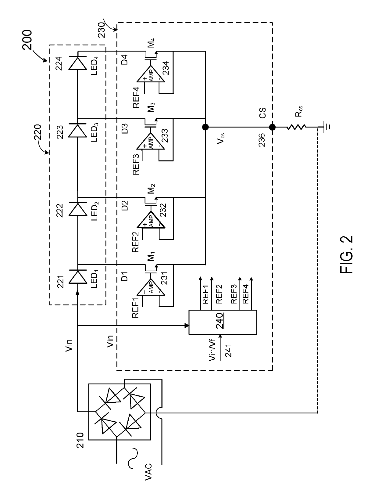 Constant current linear driver with high power factor