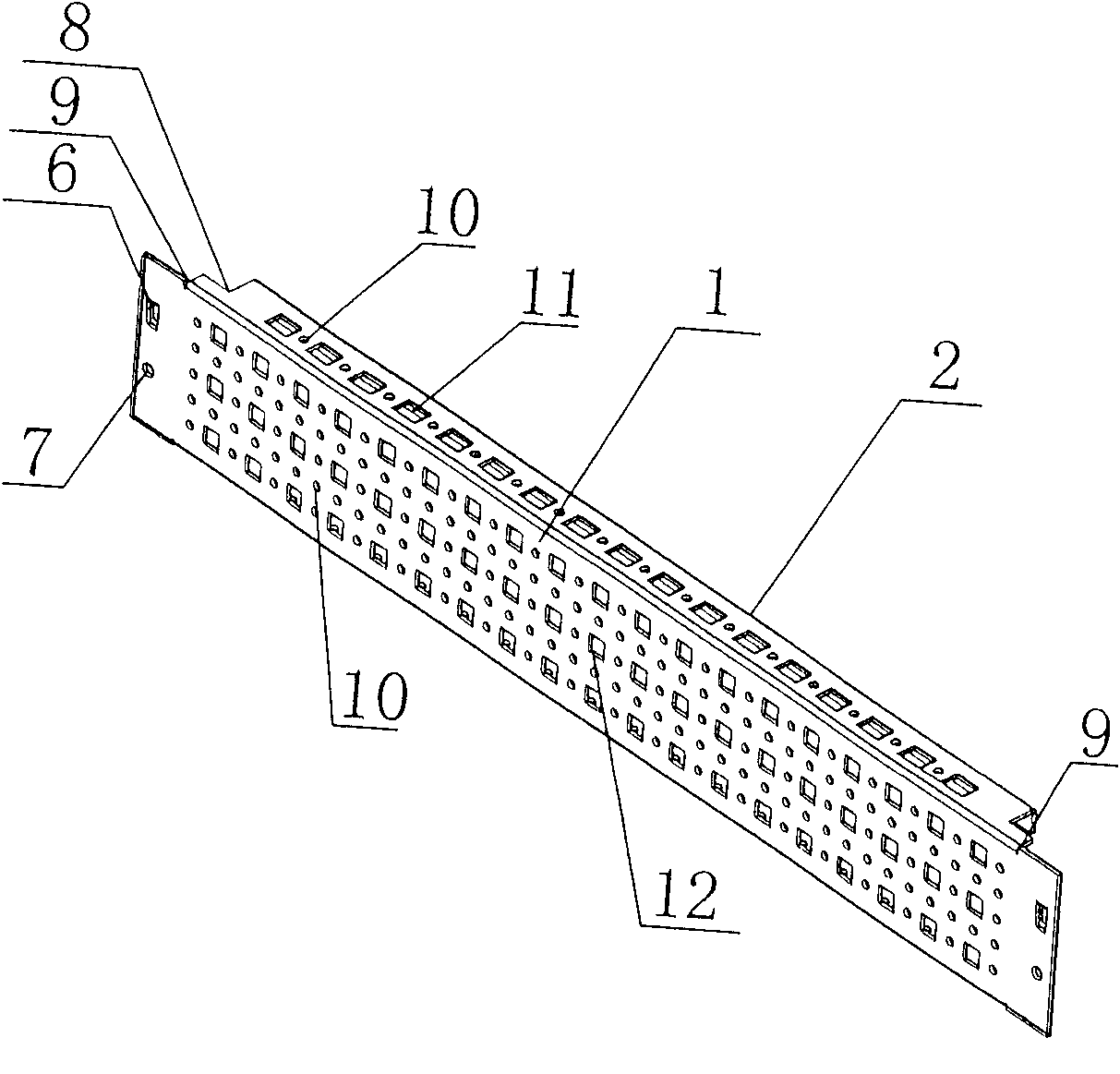 SC-type mounting slat with double hems and processing method thereof