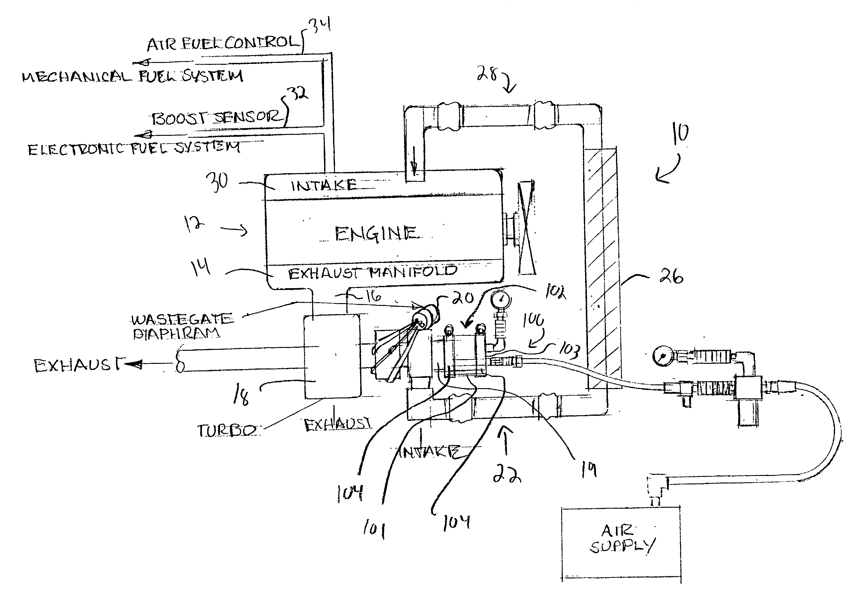 Apparatus and method for diagnosing pressure-related problems in turbocharged engines
