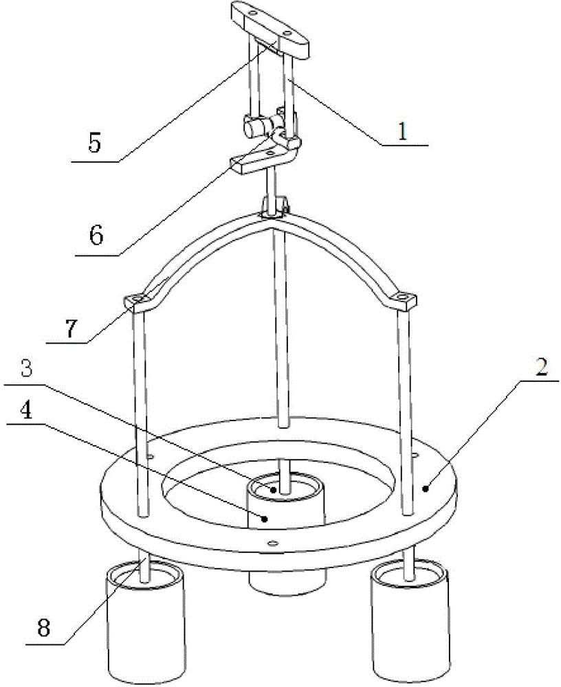 Air damping type positioning device of energy balance suspension system