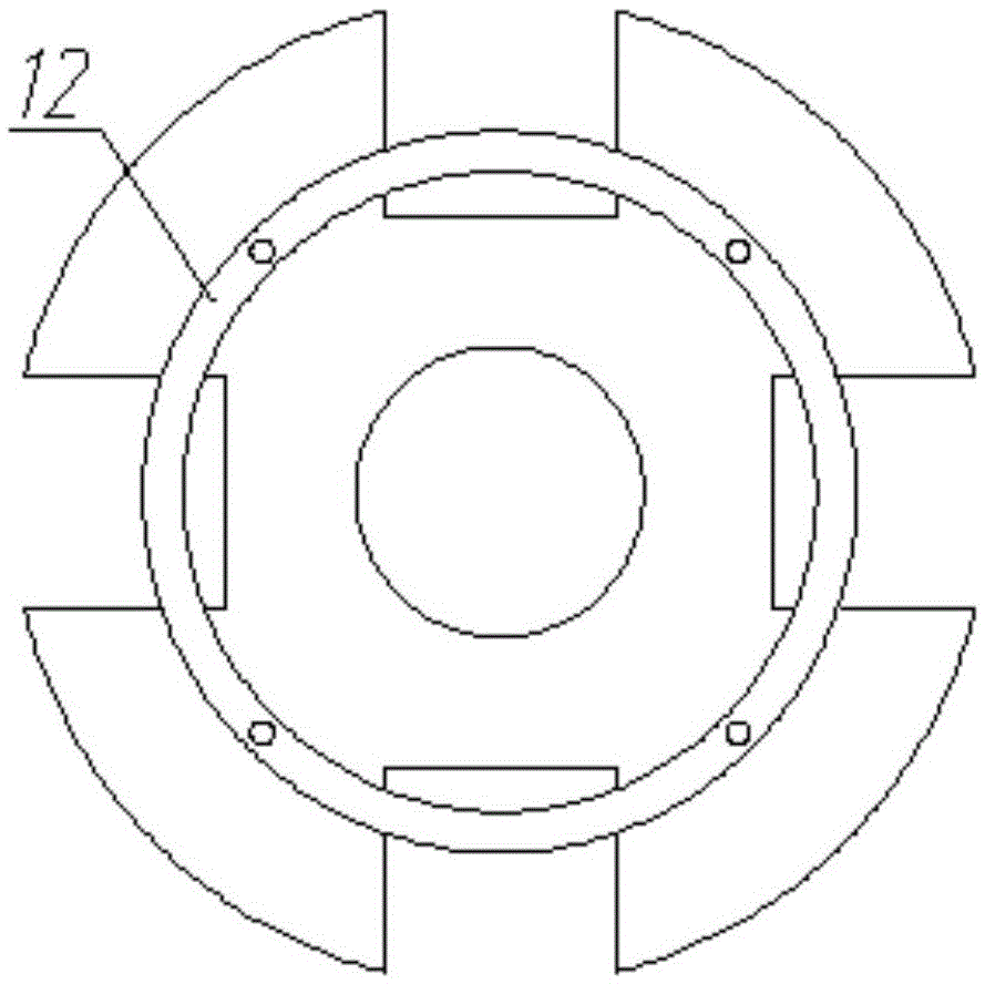 A test structure of an elastic foil dynamic pressure gas thrust bearing subjected to axial force