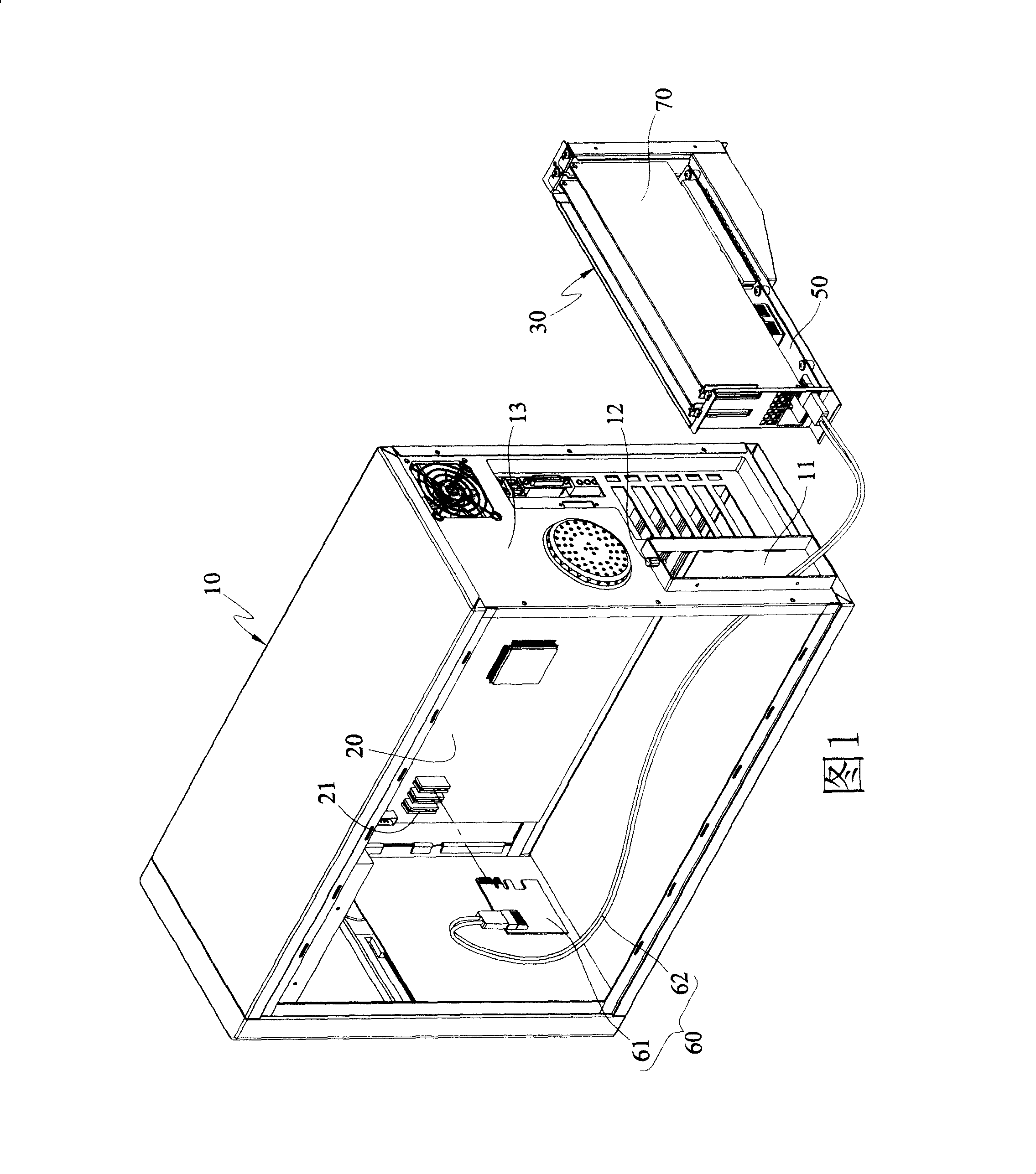Extending device of abstraction type adapting card
