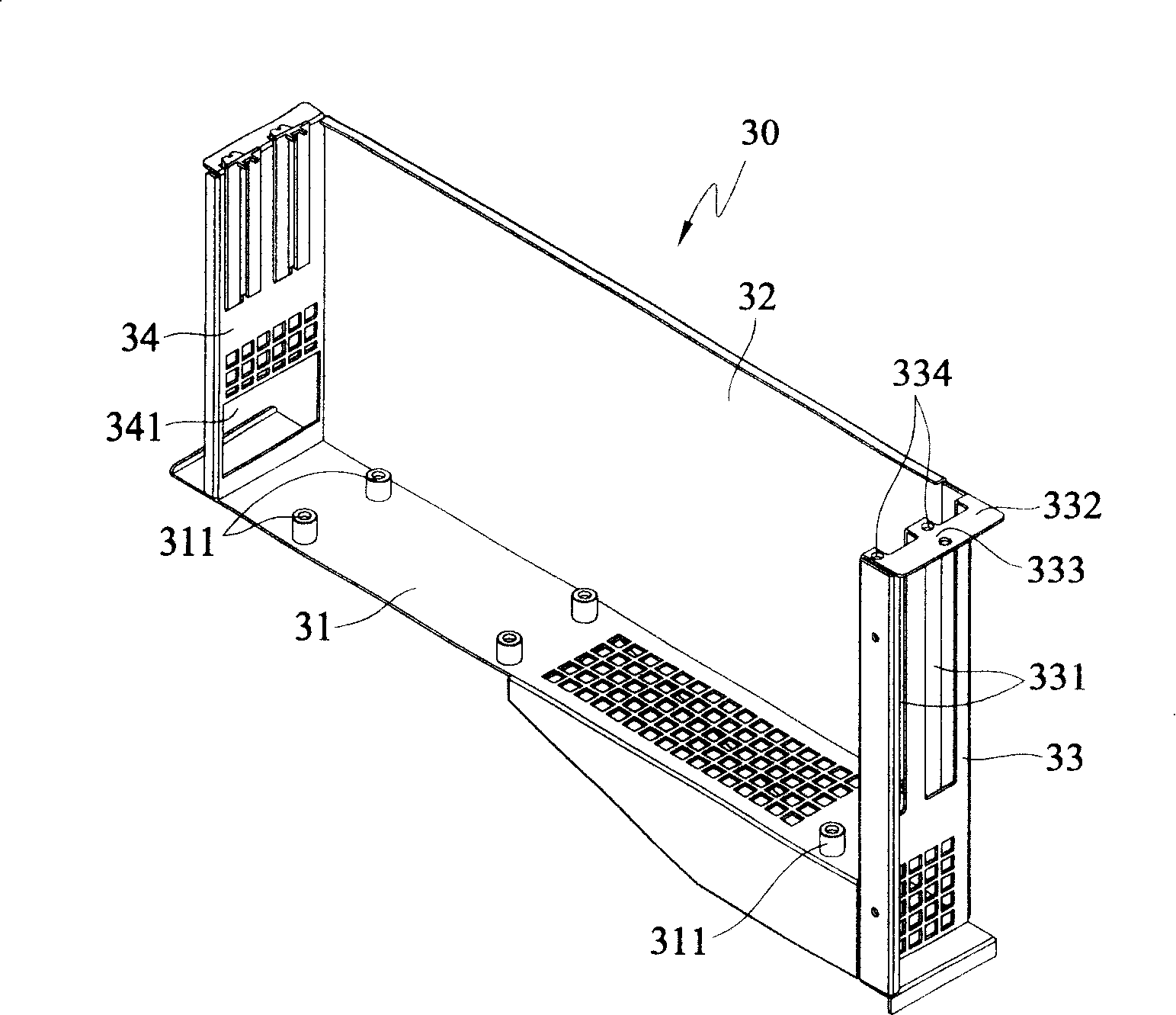 Extending device of abstraction type adapting card