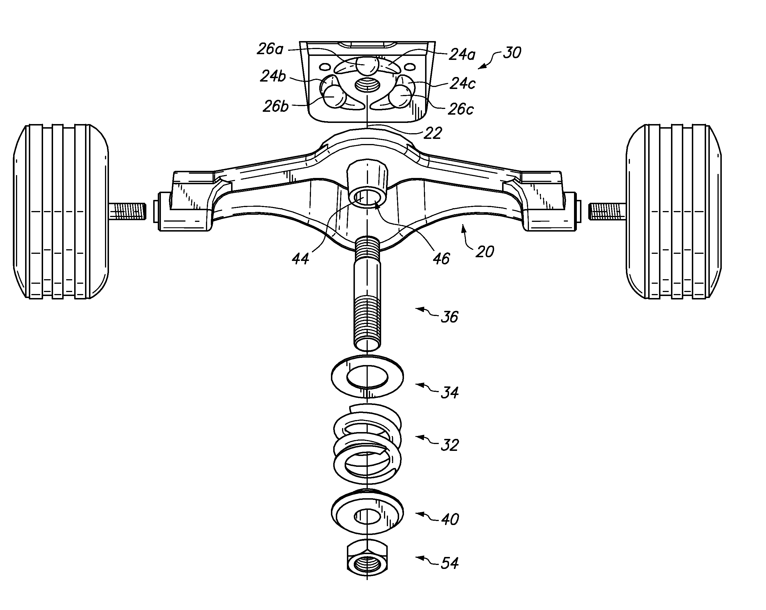 Three wheeled scooter with rear skate truck and fixed front wheel