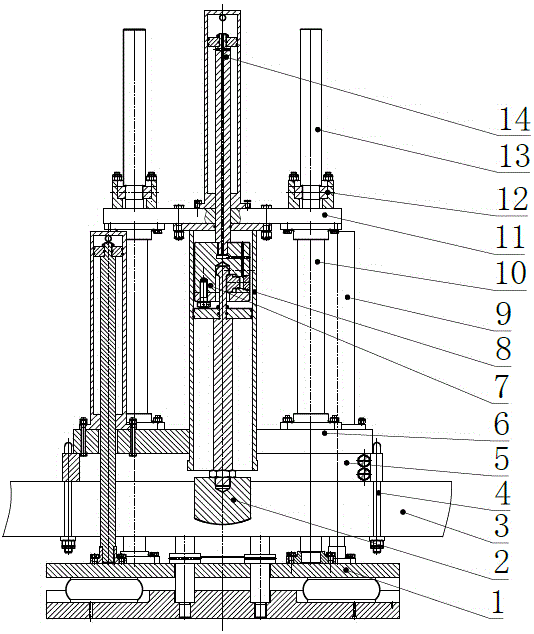 A kind of in-pipe hands-free pneumatic vibrator vibrator