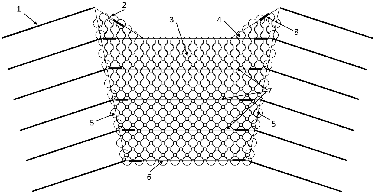 Design method used for segmented intercepting of debris flow flexible protection system