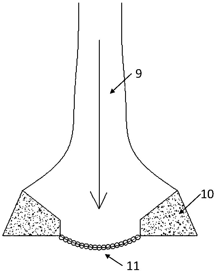 Design method used for segmented intercepting of debris flow flexible protection system