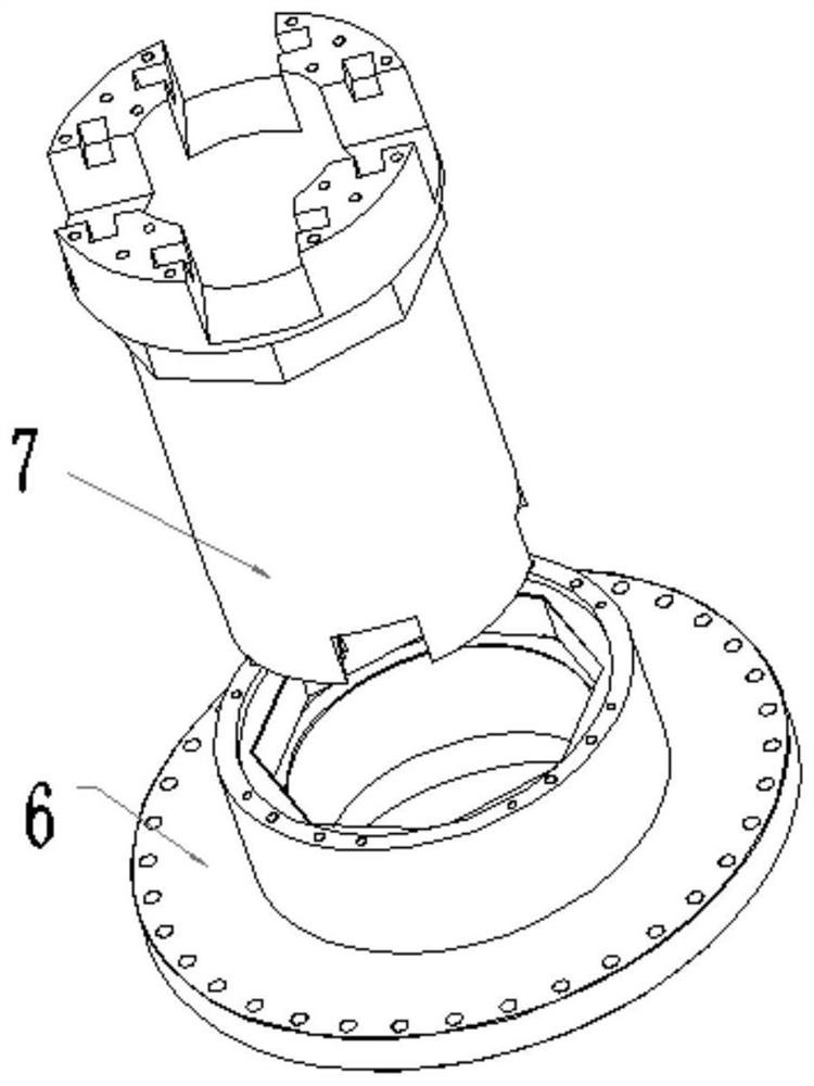 A bottom-mounted multi-input rotary turntable device