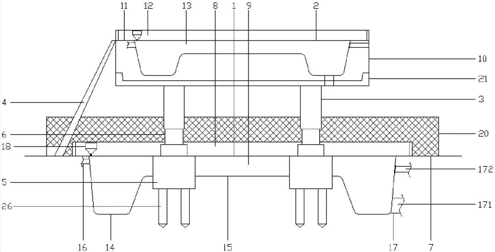 Three-dimensional crab breeding pond capable of being lifted to adjust