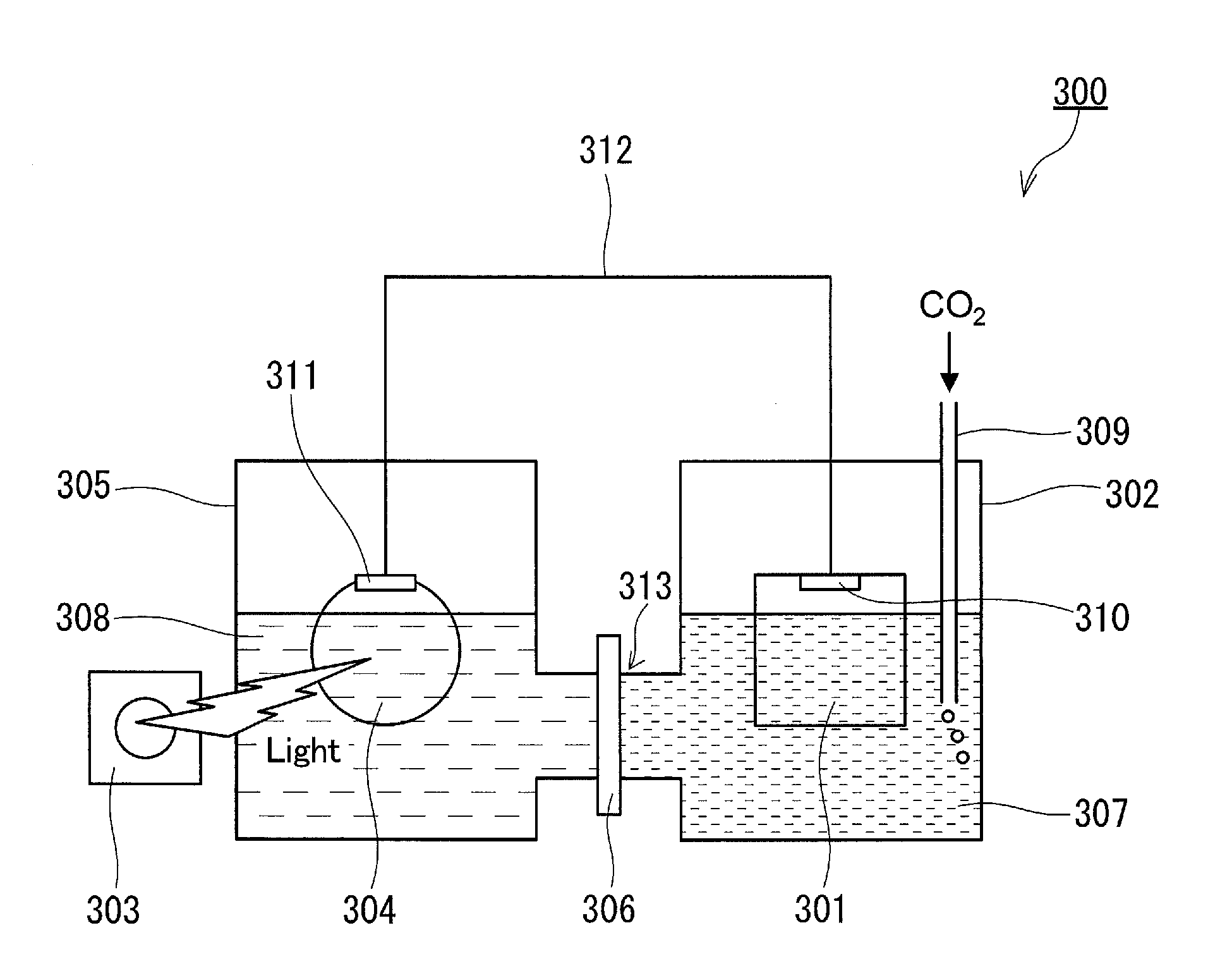 Carbon dioxide reduction device and method for reducing carbon dioxide