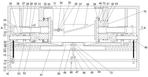 A clamping and spraying device for surface sandblasting