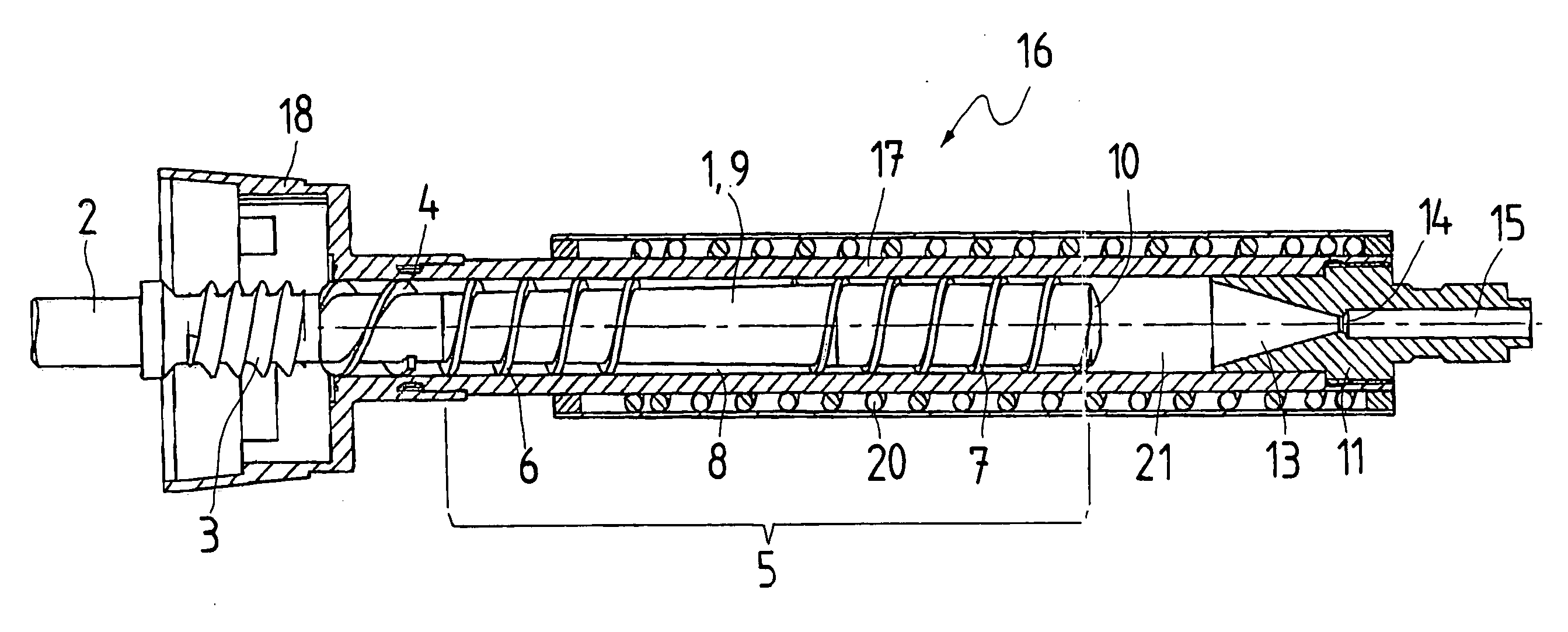 Extruder, specifically an extrusion welding device