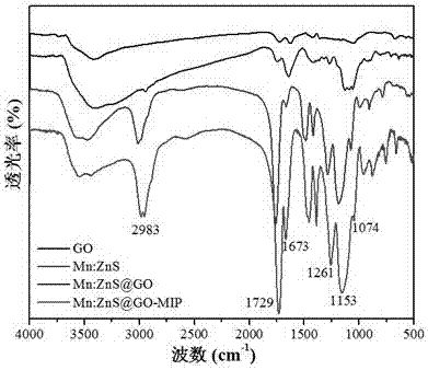 A kind of preparation method and application of mn-doped zns quantum dot surface imprinted fluorescent probe