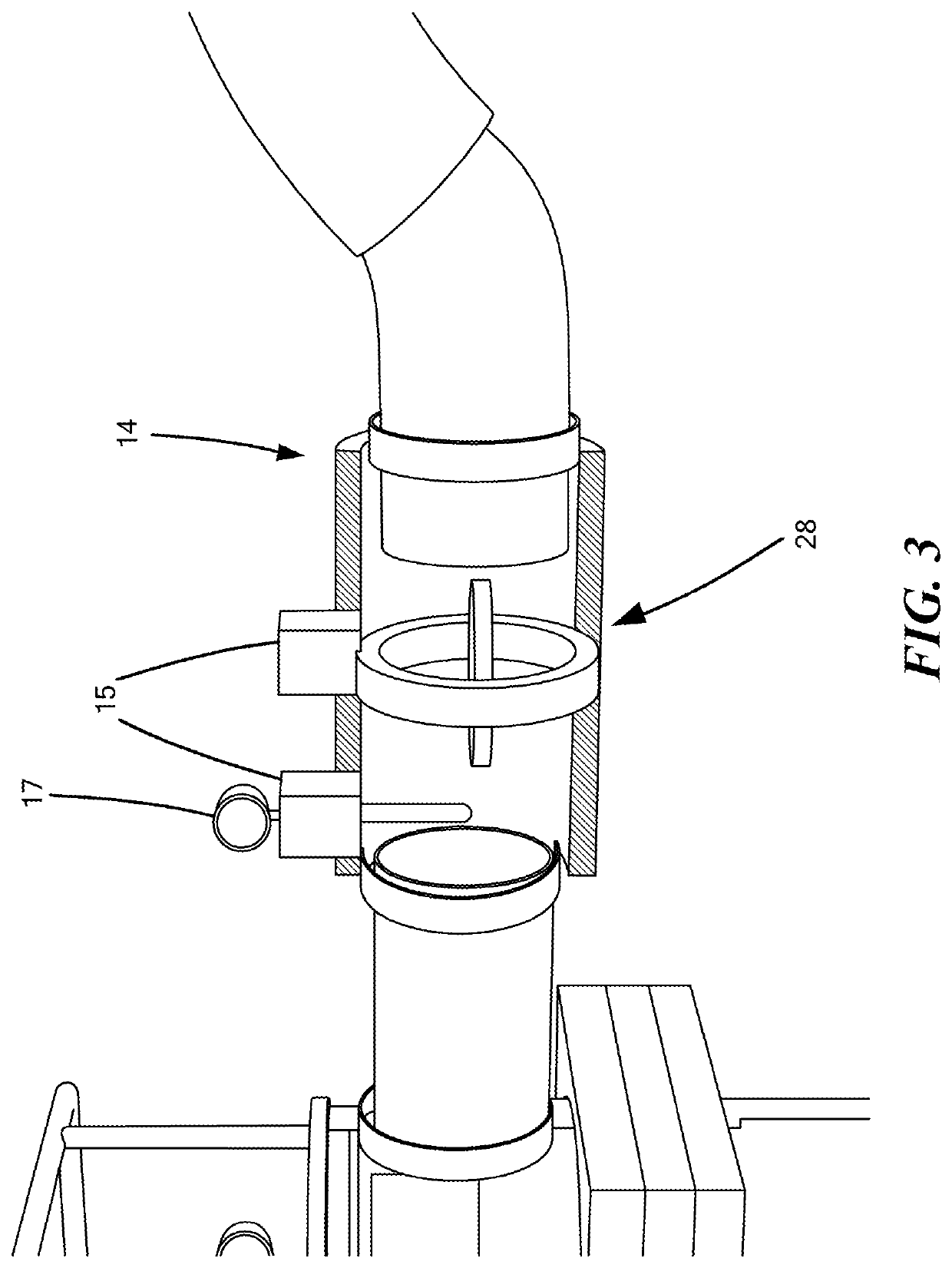 Reactive cyclic induction system and method for reducing pollutants in marine diesel exhaust