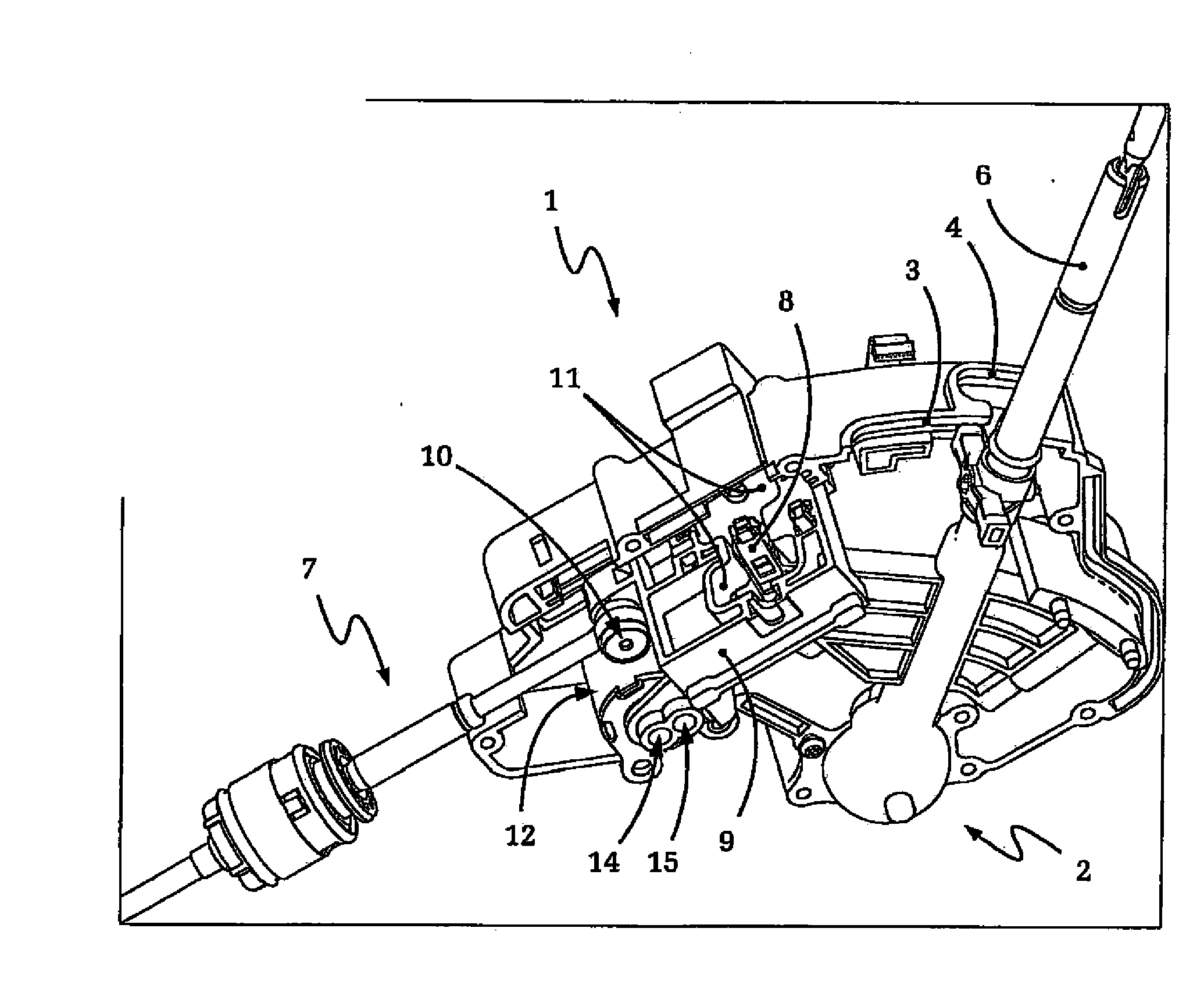 Actuating device with shift carrage lock