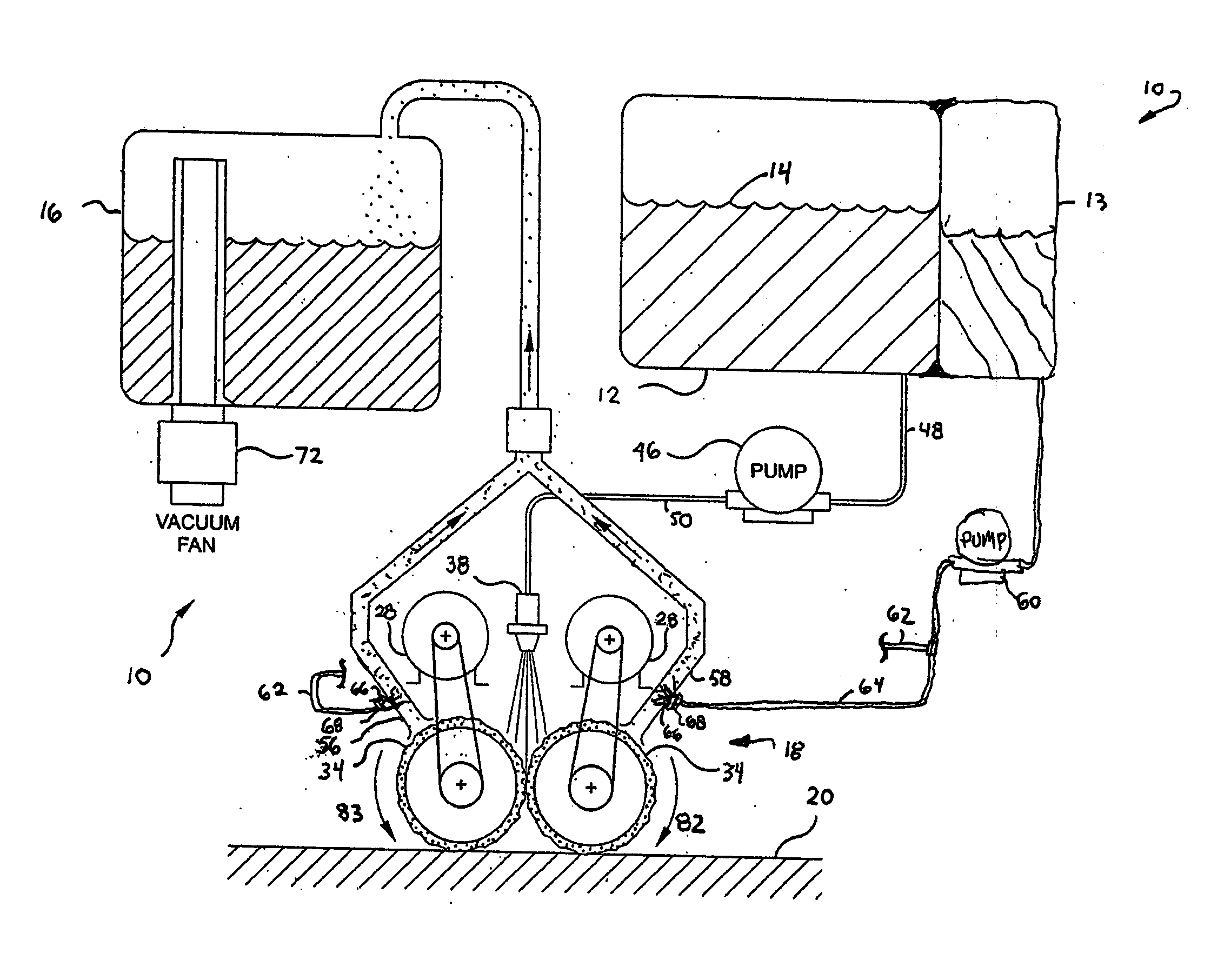 Secondary introduction of fluid into vacuum system