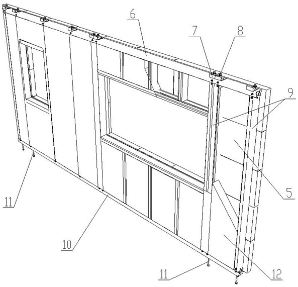Manufacturing and mounting method for combined wall of fabricated house