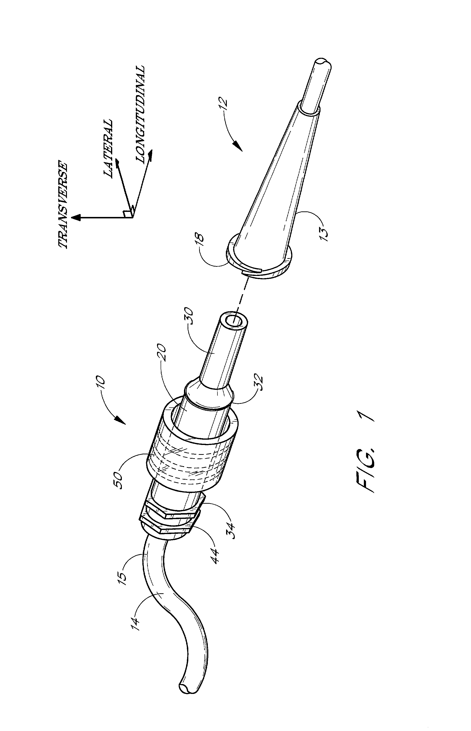 Medical device connector fitting