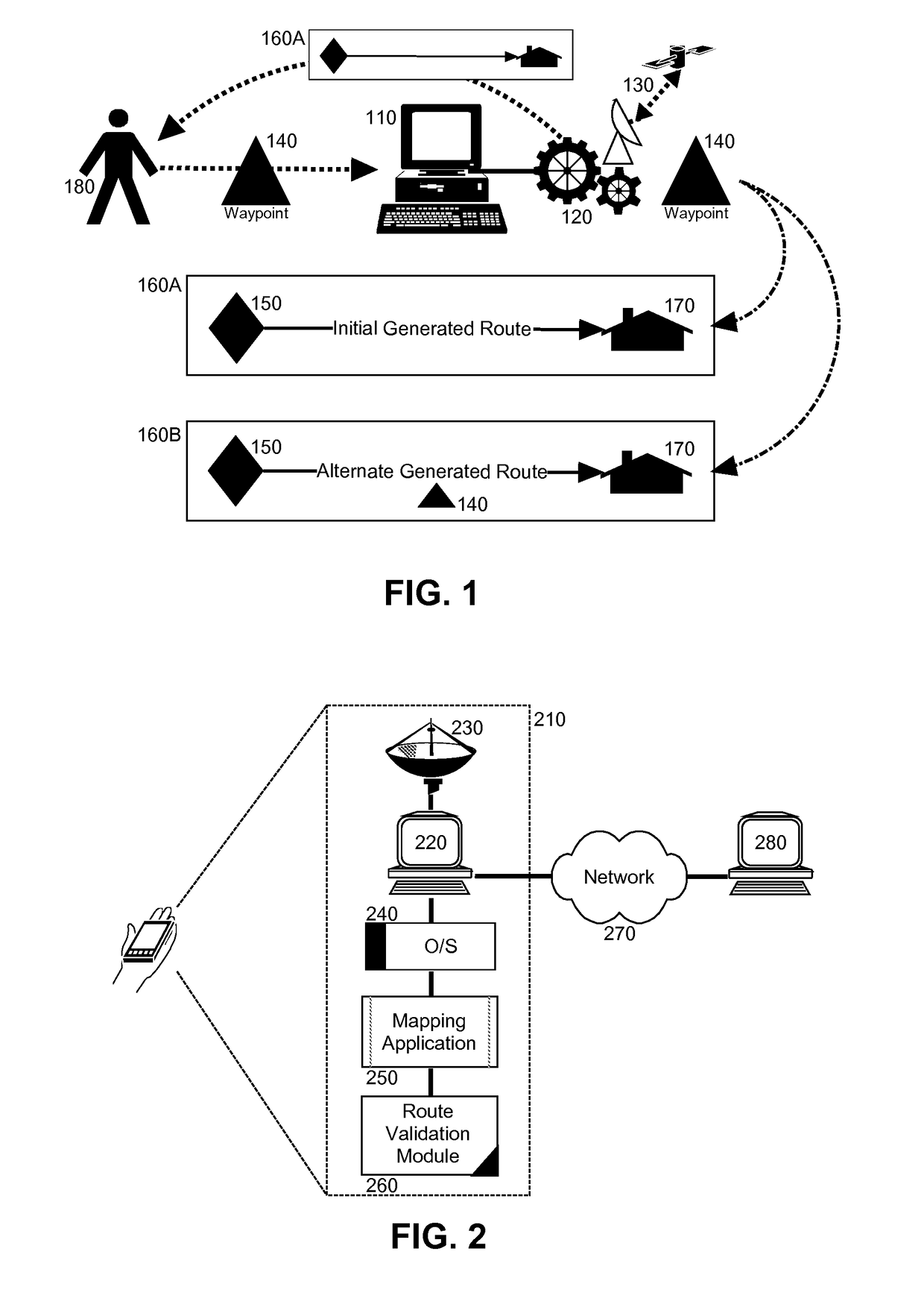 Verification of a generated route in computer assisted navigation