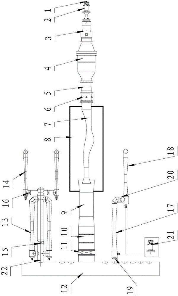 Injecting equipment for direct connection test of novel stamping engine and environment simulation system
