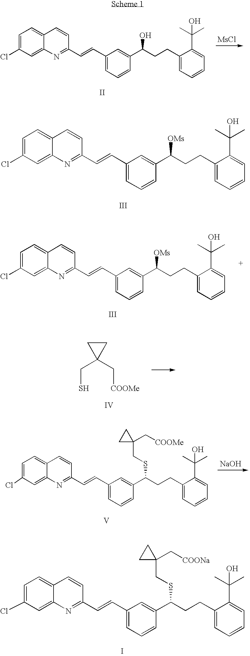 Process for preparing montelukast sodium containing controlled levels of impurities