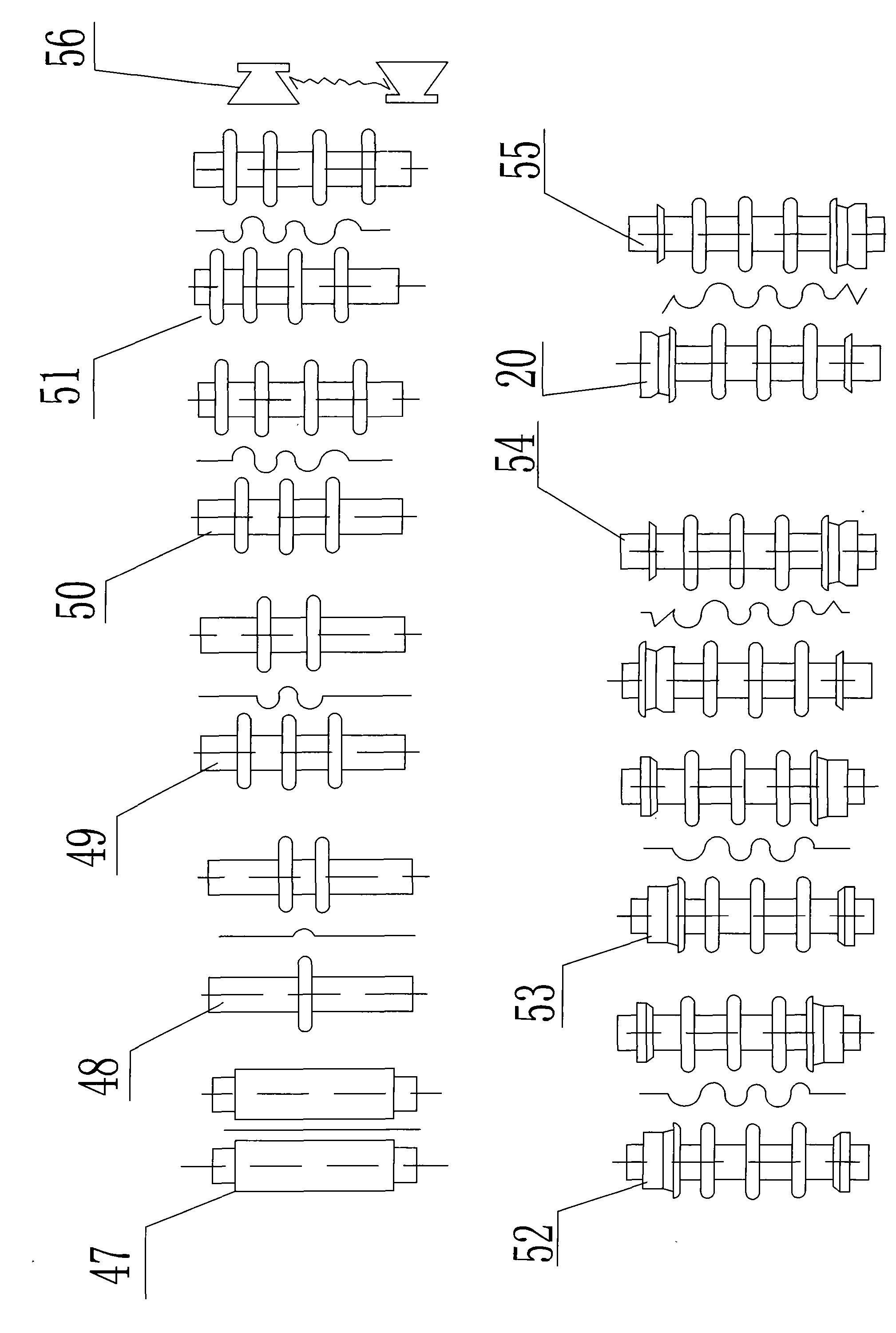 Complete device of spiral corrugated steel pipe and method for producing spiral corrugated steel pipe