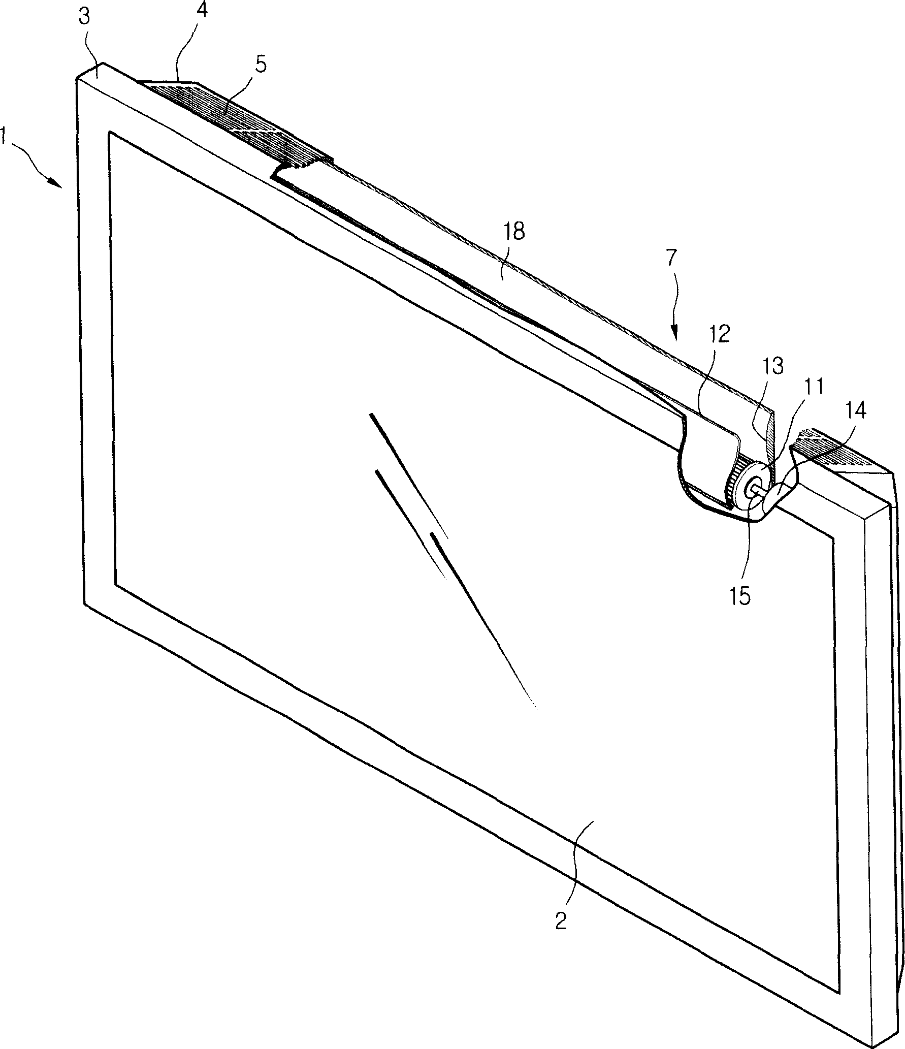 Planar display apparatus and installation device therefor