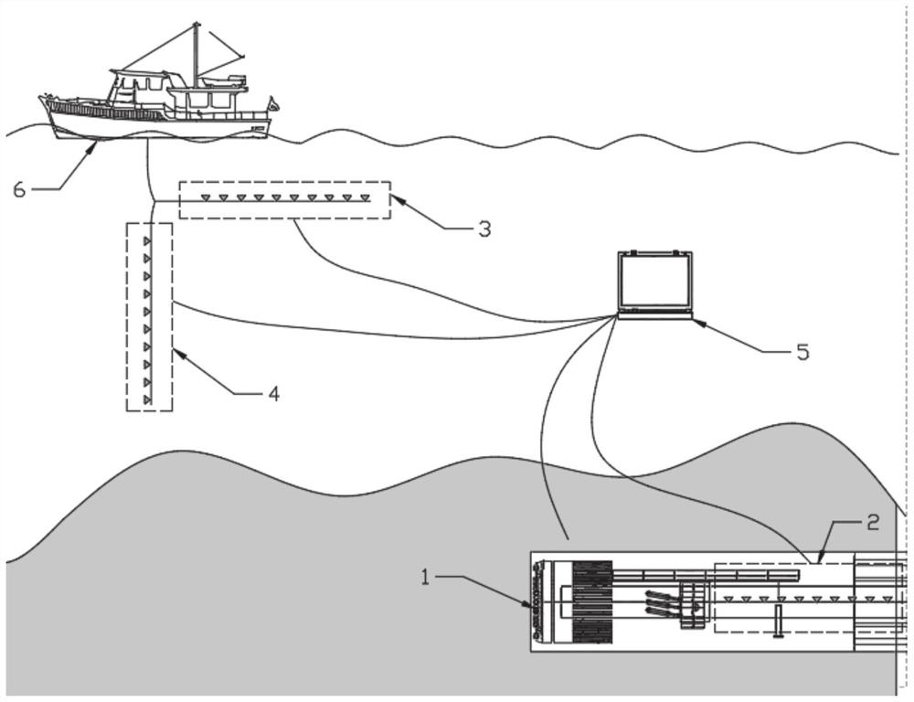 Sea-tunnel combined seismic detection method and system based on ocean noise