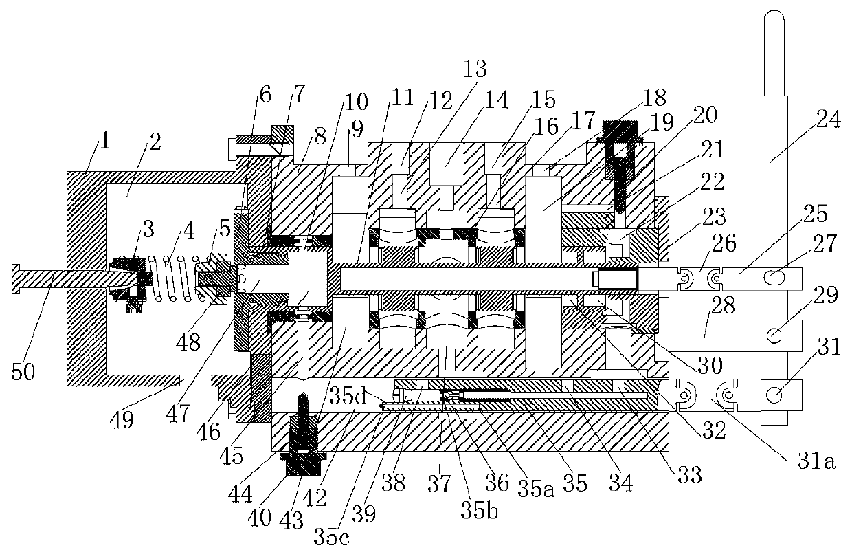 Two-dimensional primary and secondary compensation spray rotation steam pipe fast-switching device