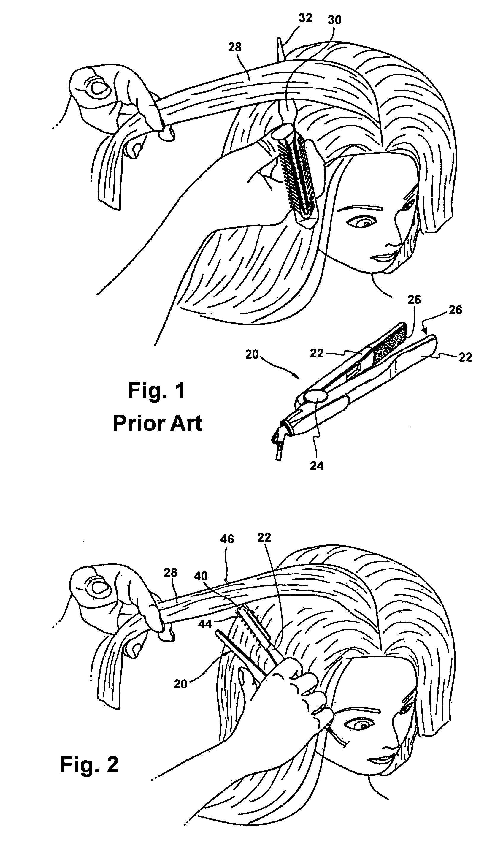 Hair styling iron having a pick and comb