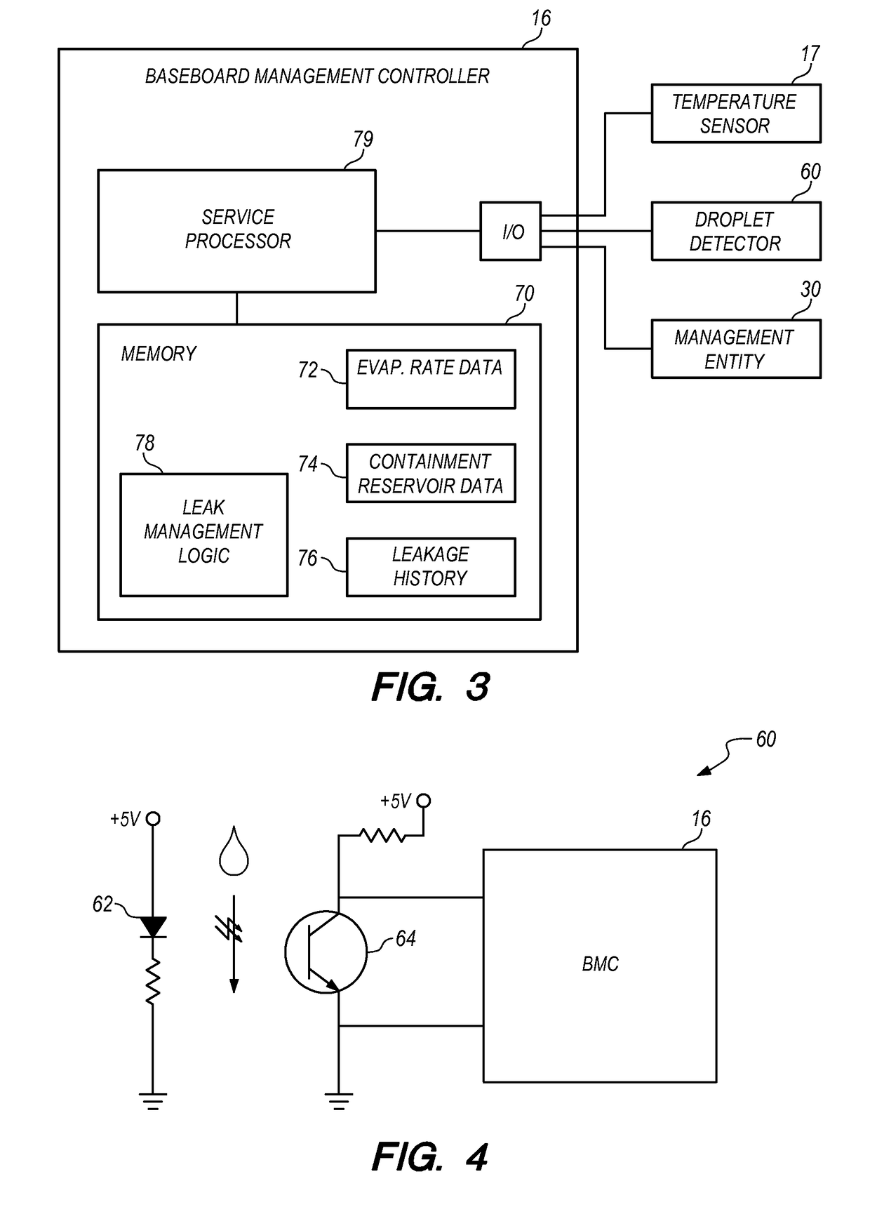 Managing water leakage from a water cooling system within a compute node