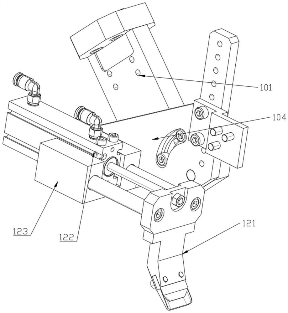 Spray gun mechanism capable of controlling fine glue spraying track and operation method