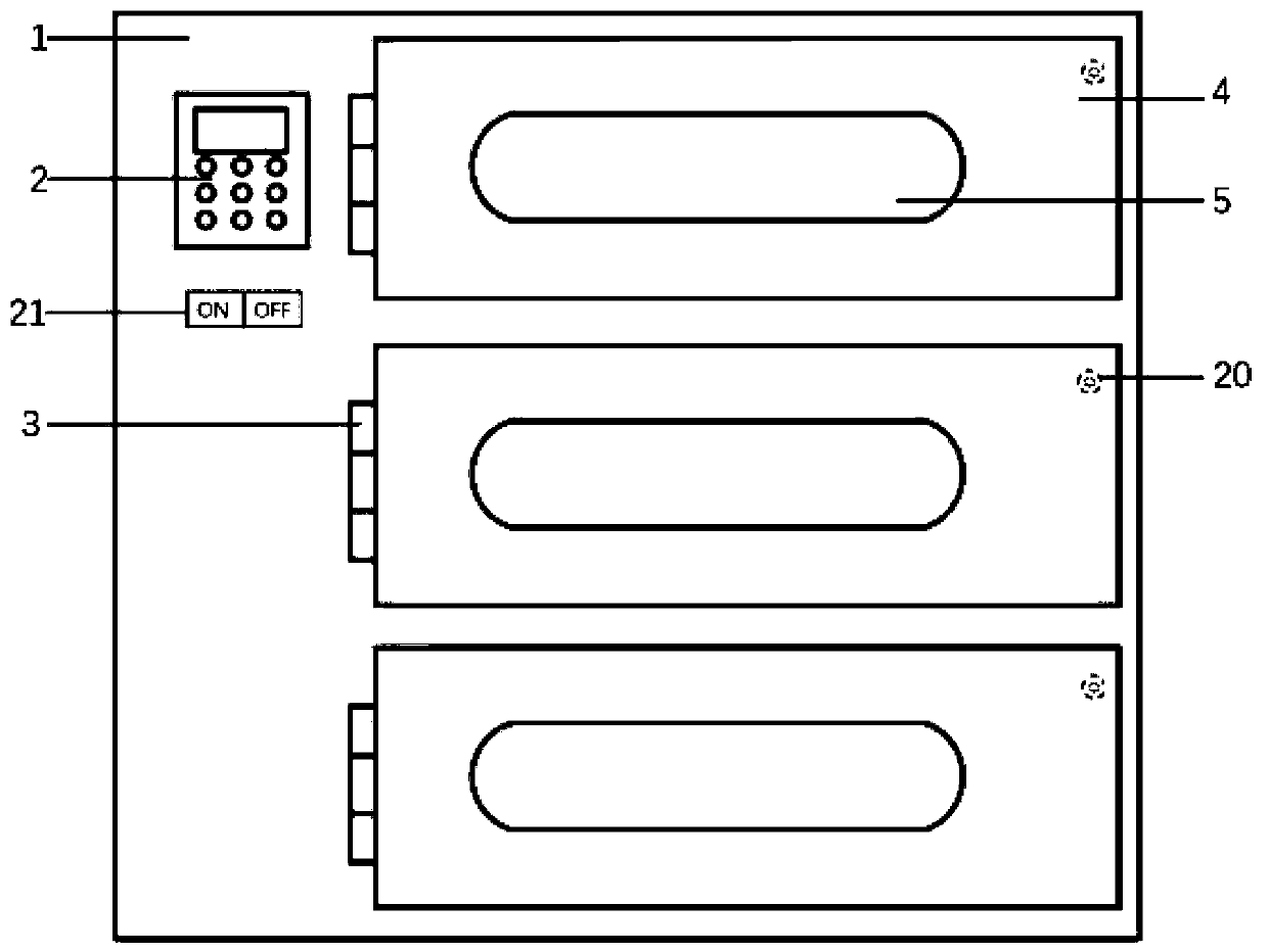 Drawer type low-melting-point metal high-flux melting device