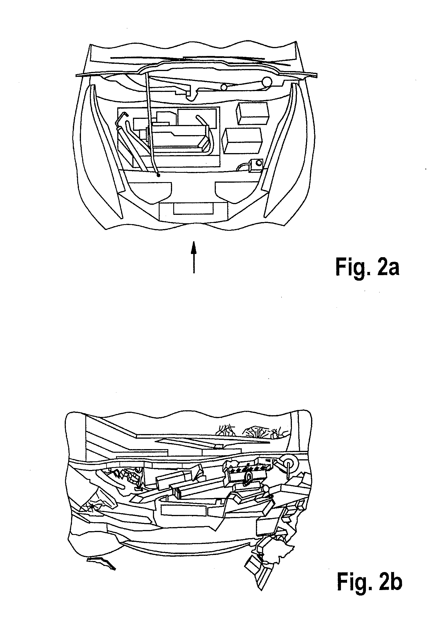 Device for changing the rigidity of a vehicle, method for activating a device for changing the rigidity of a vehicle and control unit
