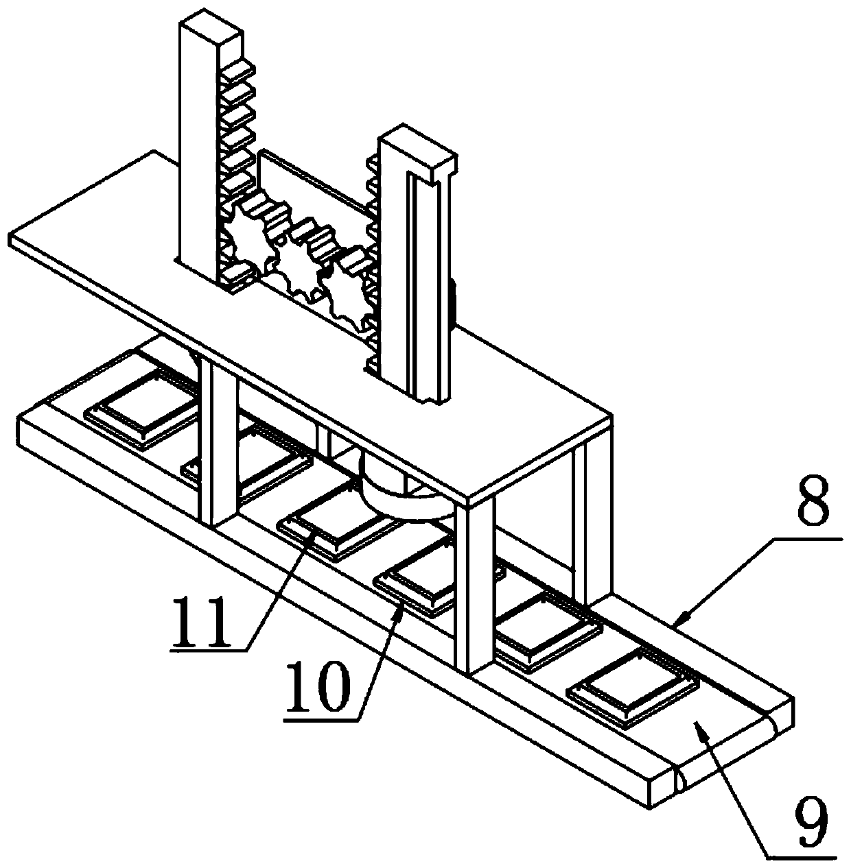 Glue scraping device for production and machining of electronic components