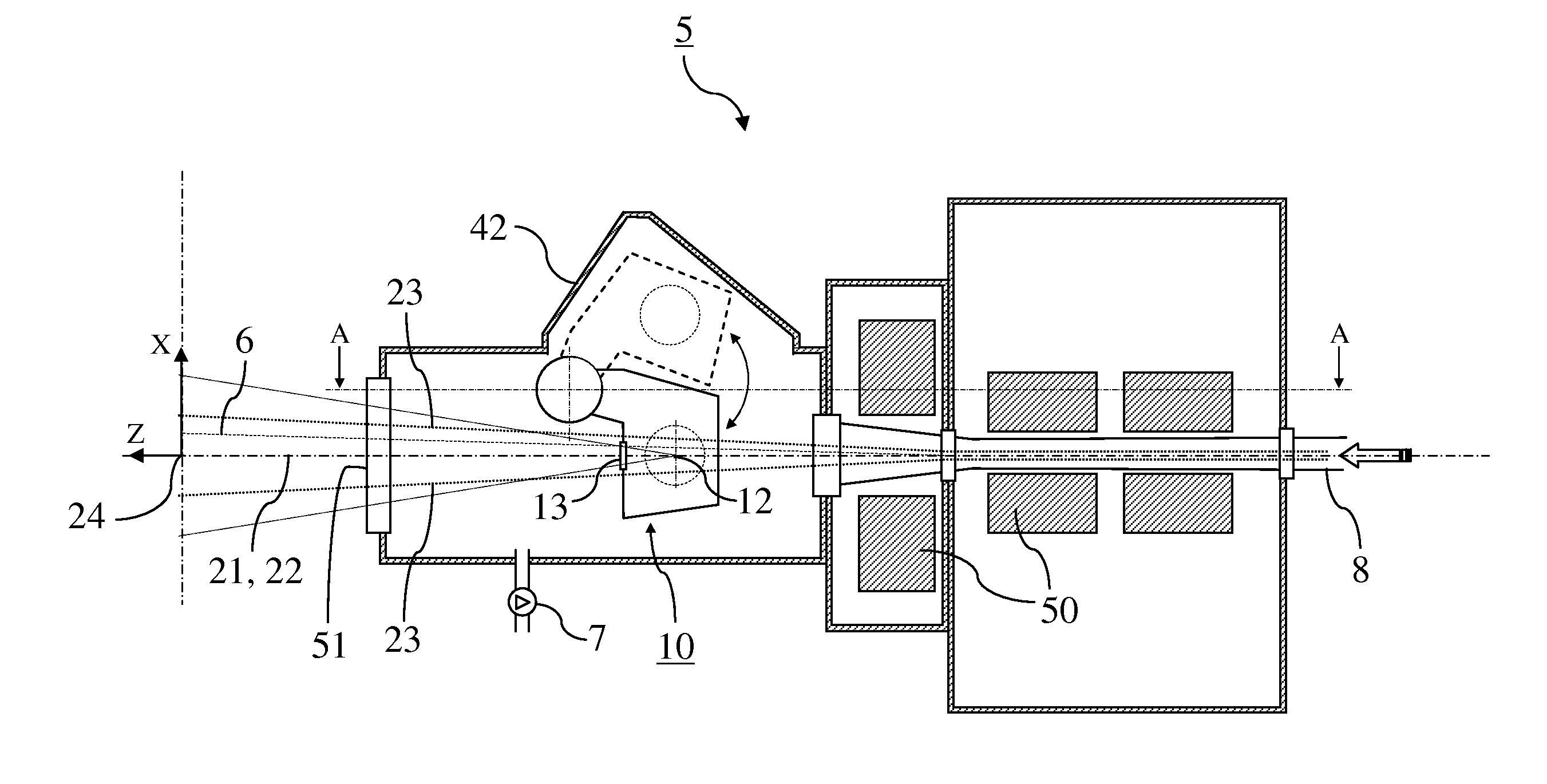 Charged particle beam therapy system having an X-ray imaging device