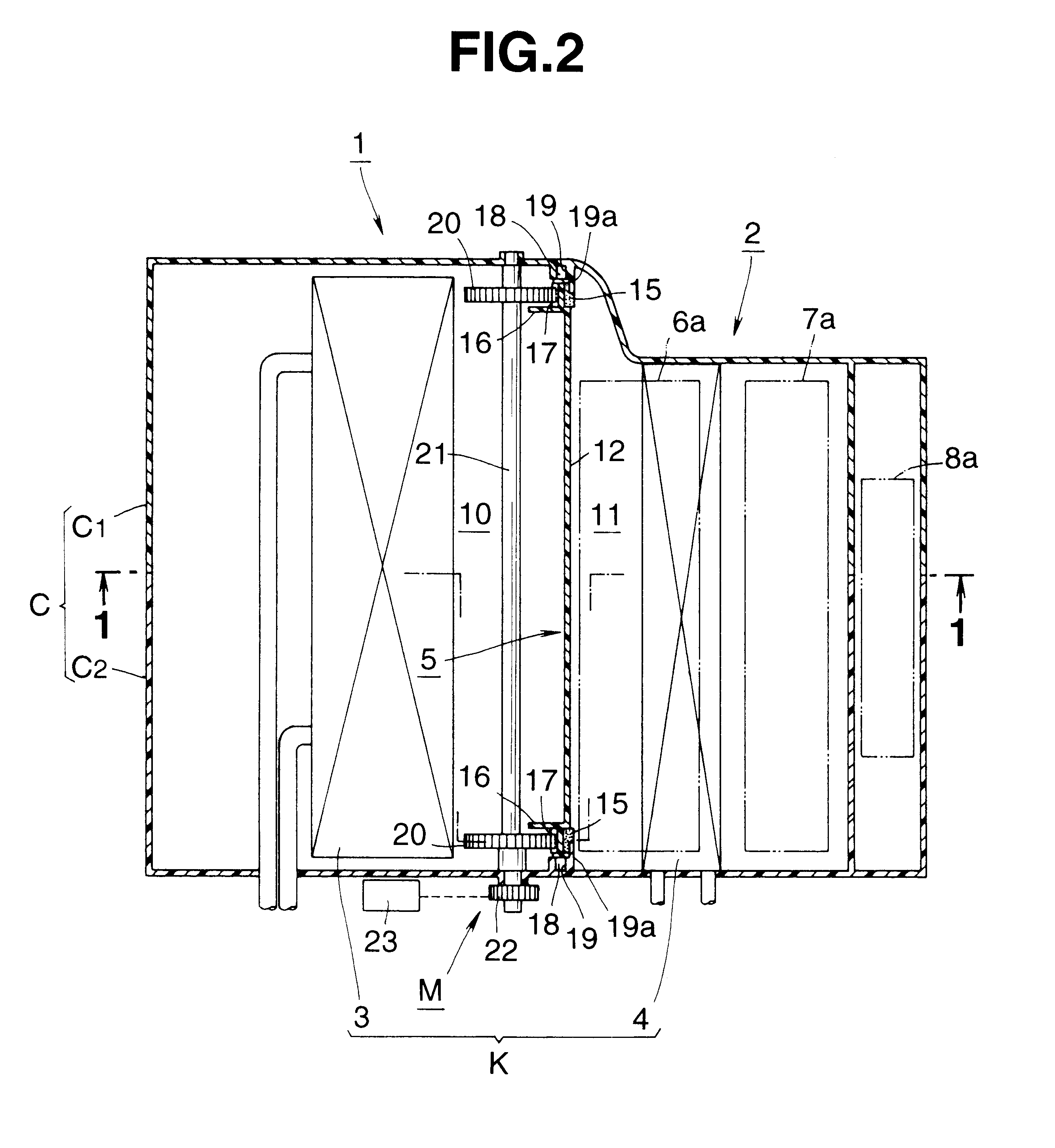 Door mechanism of automobile air conditioner