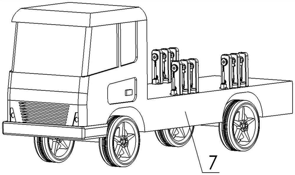 Anti-rollover device and anti-rollover method for trucks