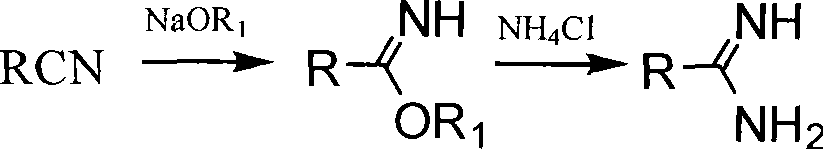 Method for synthesizing alkoxy aromatic amidine compounds