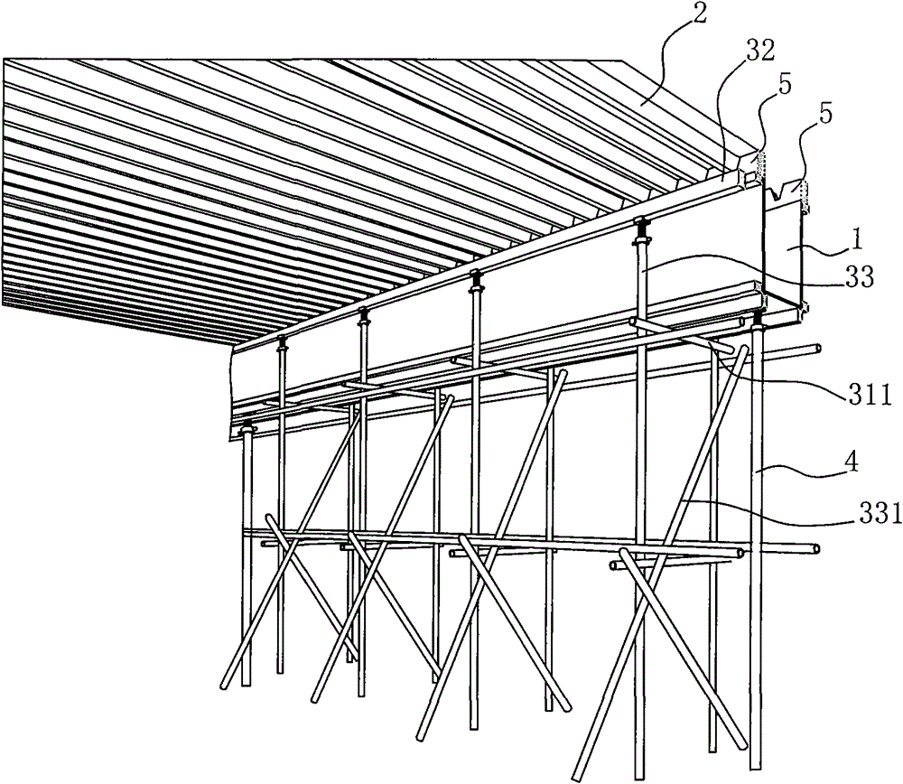 Short-slab-span cast-in-situ beam ribbed floor early-dismantling template formwork system