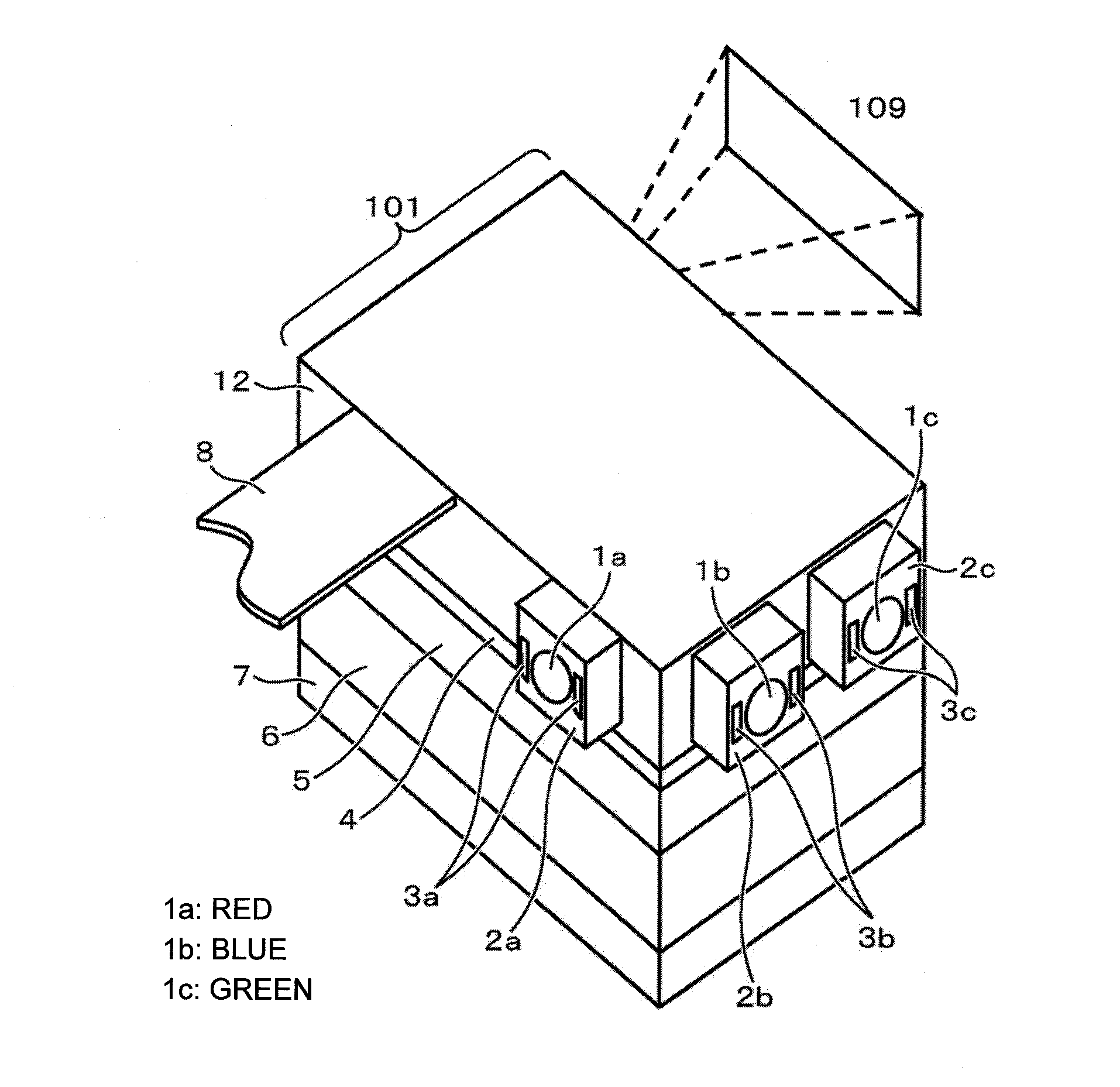 Optical module and scanning image display device