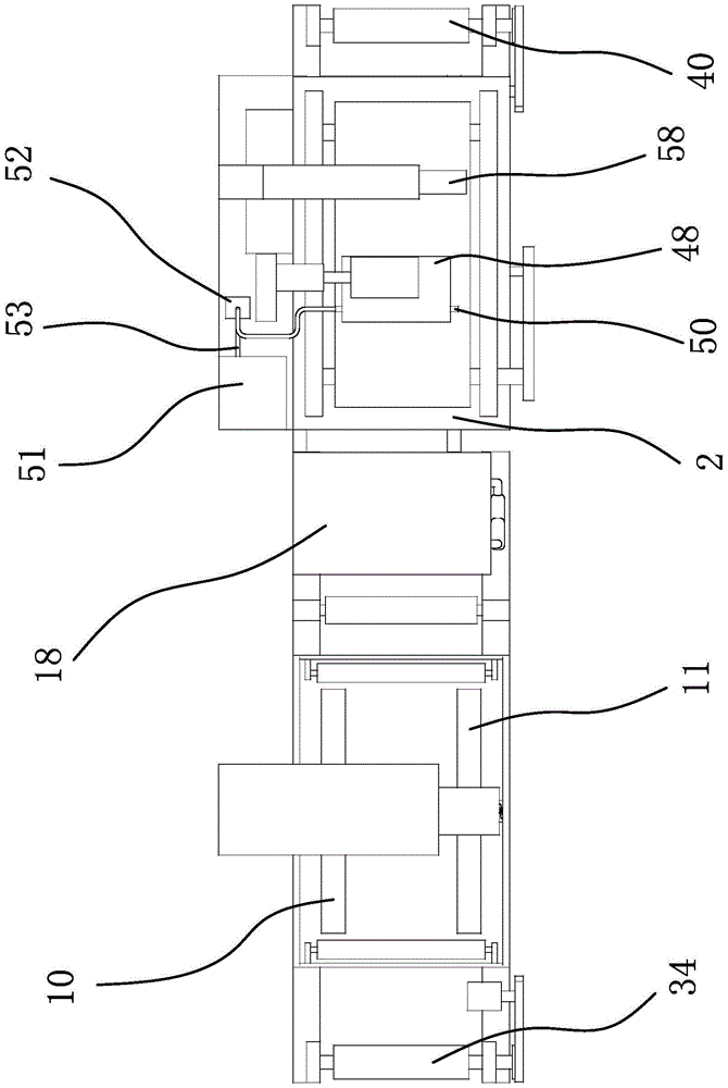 Dyeing device in denim fabric processing equipment