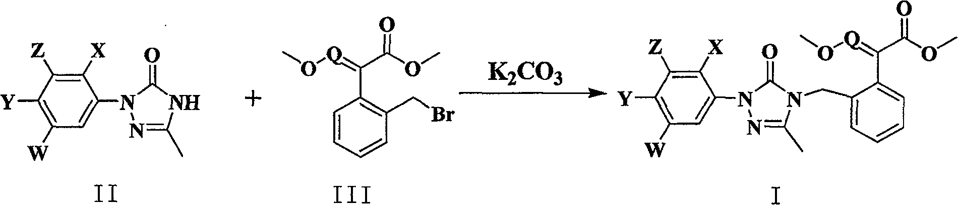 Synthesis of 4-substituted methoxy acrylate-1,2,4-triazolinones derivatives and herbicidal activity