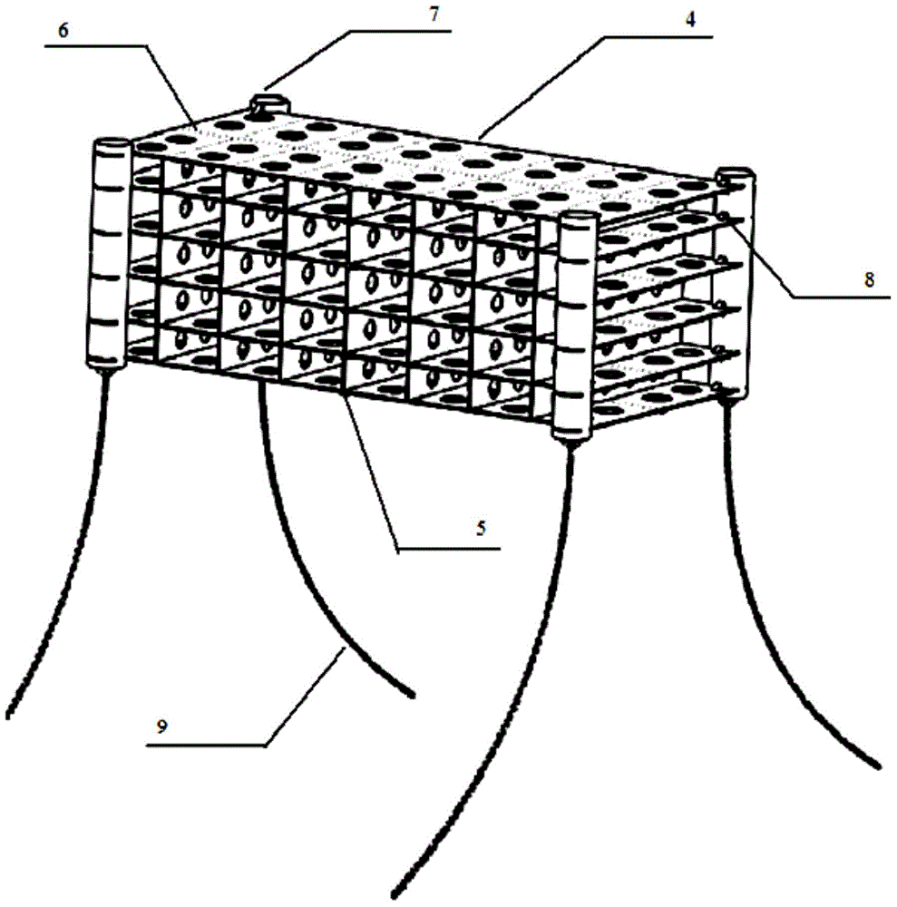 Grid-like floating wave dissipation device