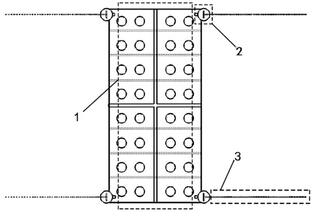 Grid-like floating wave dissipation device