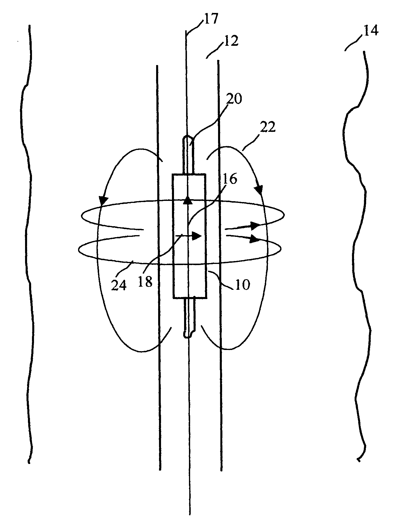 Method and apparatus of using magnetic material with residual magnetization in transient electromagnetic measurement